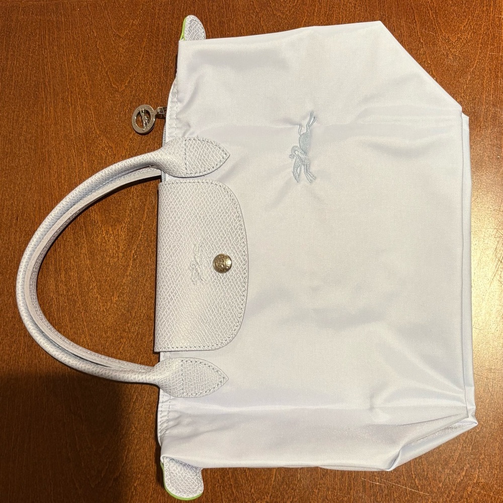 Light blue small longchamp bag le pliage